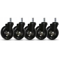 Колесо к офисному креслу резиновое комплект 5 шт.