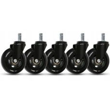 Колесо до офісного крісла гумове комплект 5 шт Bonro чорне