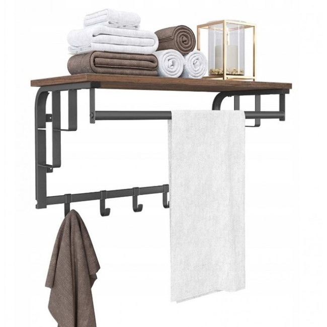 Настенная вешалка для одежды с полкой 76 см Bonro BN-124