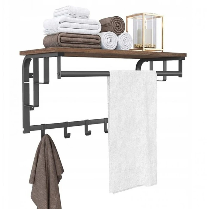 Настенная вешалка для одежды с полкой 76 см Bonro BN-124