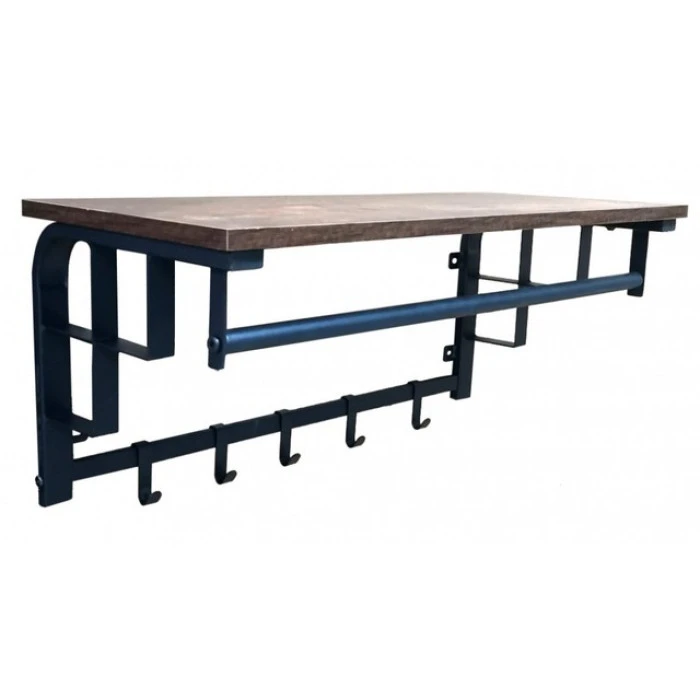 Настенная вешалка для одежды с полкой 76 см Bonro BN-124