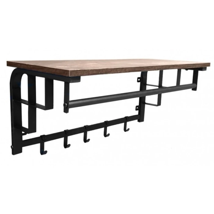 Настенная вешалка для одежды с полкой 76 см Bonro BN-124