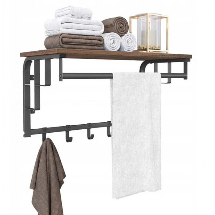 Настенная вешалка для одежды с полкой 76 см Bonro BN-124