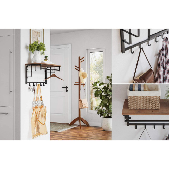 Настенная вешалка для одежды с полкой 76 см Bonro BN-124