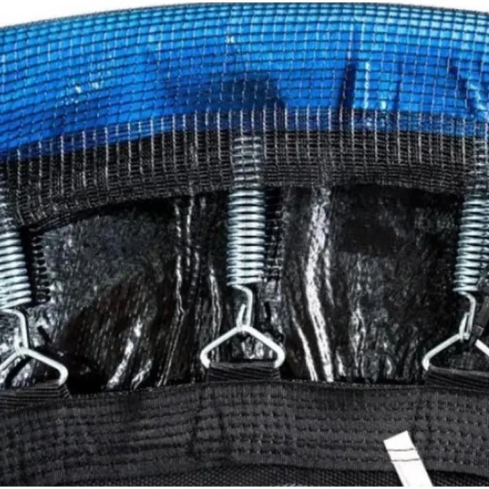 Батут дитячий з сіткою та драбинкою 374 см Atleto синій