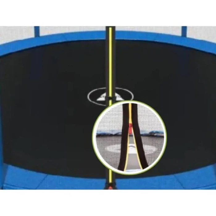 Батут дитячий з сіткою та драбинкою 374 см Atleto синій