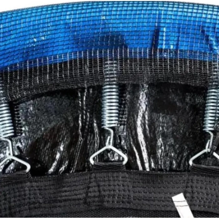 Батут дитячий з сіткою та драбинкою 374 см Atleto синій