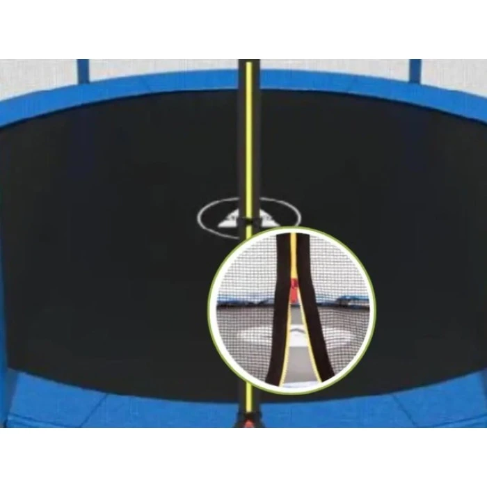 Батут дитячий з сіткою та драбинкою 374 см Atleto синій