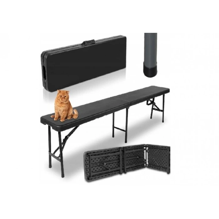 Лавка садова складна Bonro BS 183-2 чорна