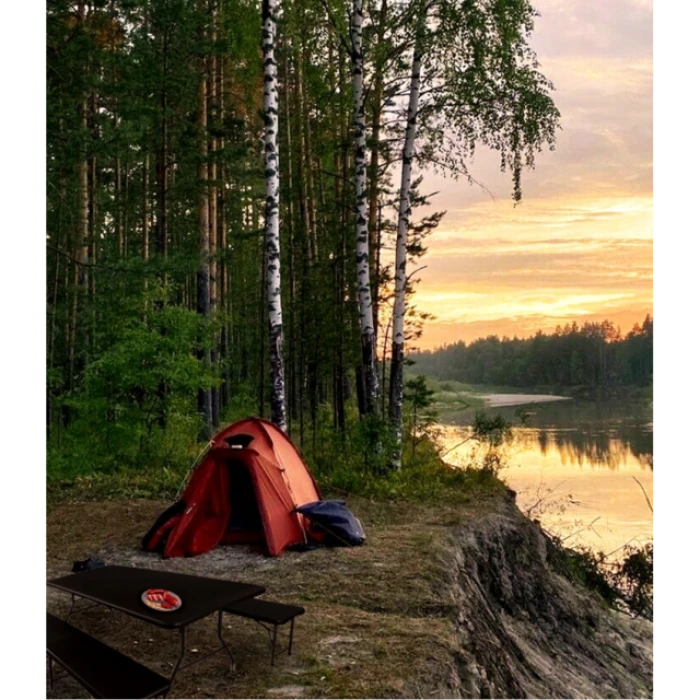 Лавка садова складна Bonro BS 183-2 чорна