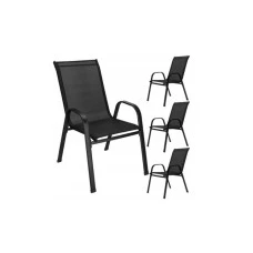 Стул садовый террасный Bonro B-1064 черный комплект (4 шт)