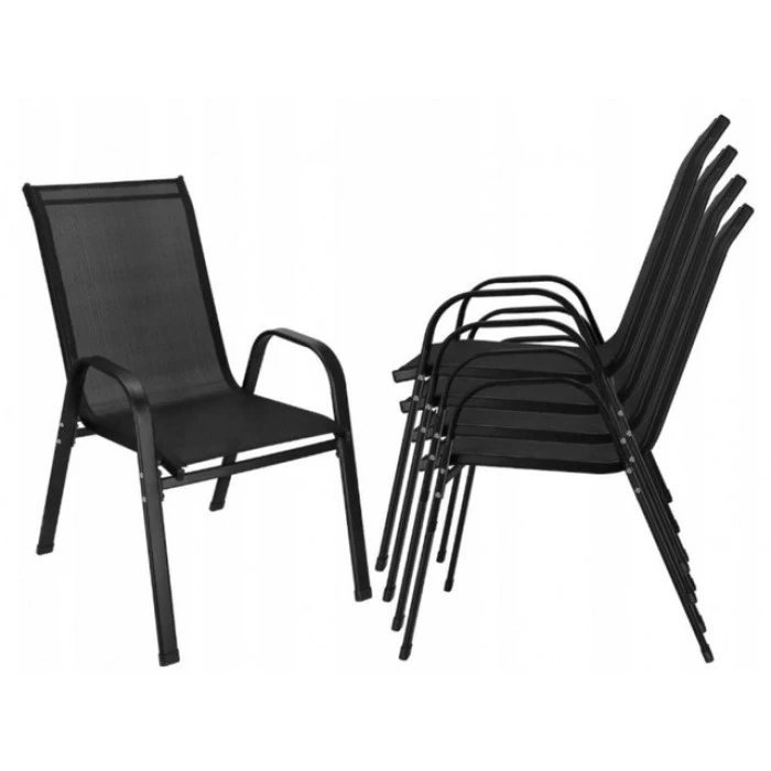 Стул садовый террасный Bonro B-1064 черный комплект (4 шт)