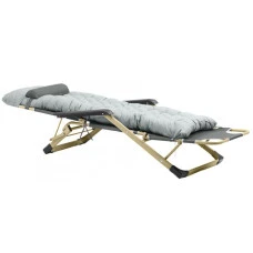 Шезлонг крісло садовий, туристичний Bonro B-02 сірий + подушка
