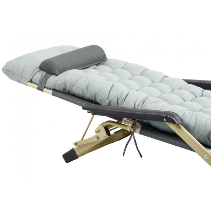 Шезлонг крісло садовий, туристичний Bonro B-02 сірий + подушка
