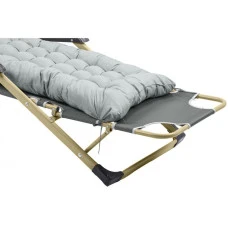 Шезлонг крісло садовий, туристичний Bonro B-02 сірий + подушка