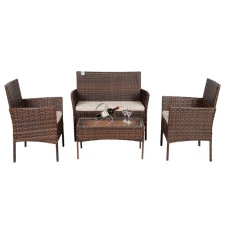 Набір садових меблів 4-місні Bonro B-6210-4 коричневий