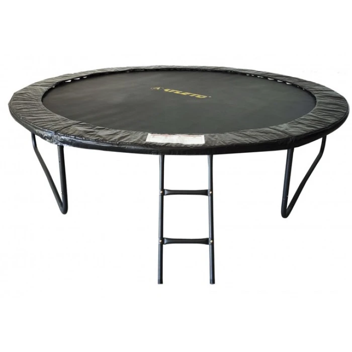 Батут з сіткою та драбинкою 312 см Atleto Black