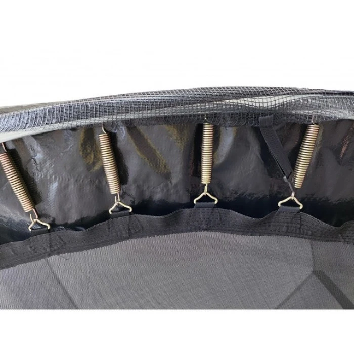 Батут з сіткою та драбинкою 312 см Atleto Black