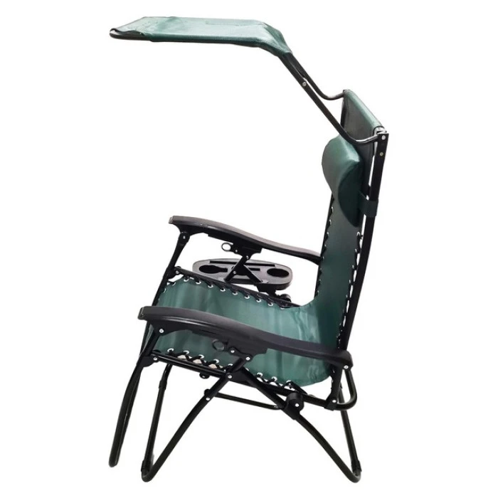 Шезлонги комплект 2шт Bonro SP-167A зелений з дашком