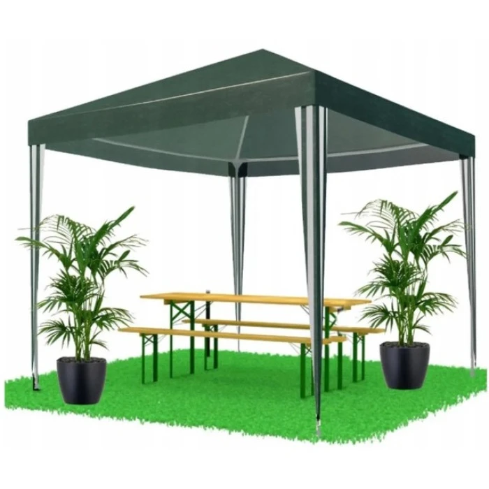 Садовий павільйон альтанка намет 3х3 м Bonro B-9001 без стінок зелений