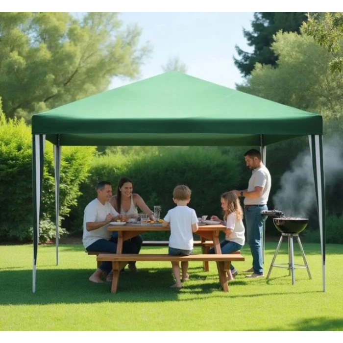 Садовий павільйон альтанка намет 3х3 м Bonro B-9001 без стінок зелений