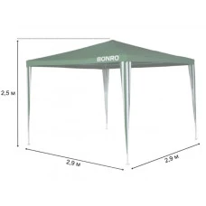 Садовый павильон беседка палатка 3х3м Bonro B-9001 без стенок зеленый