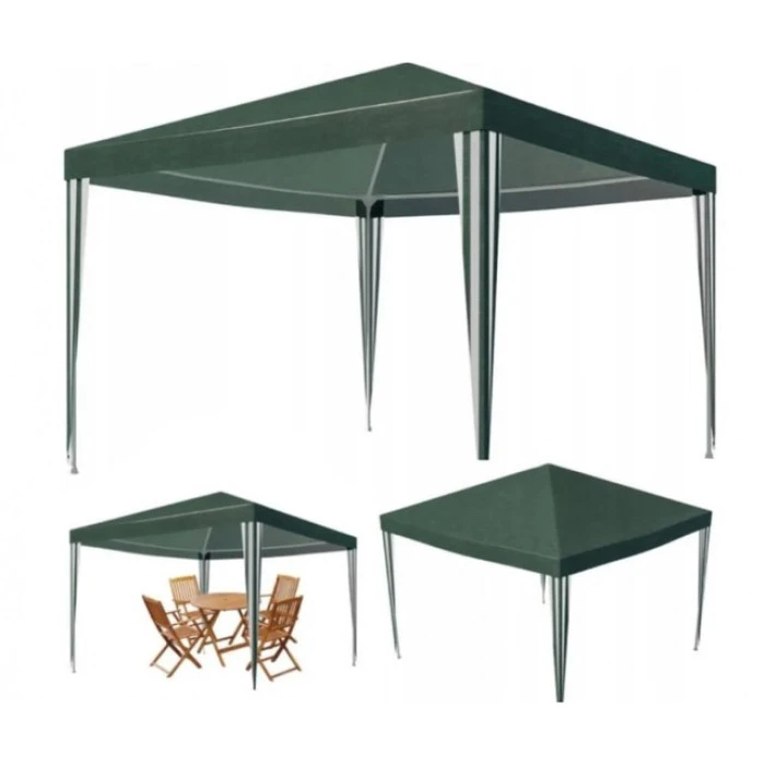 Садовий павільйон альтанка намет 3х3 м Bonro B-9001 без стінок зелений