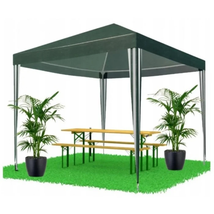Садовий павільйон альтанка намет 3х3 м Bonro B-9001 без стінок зелений