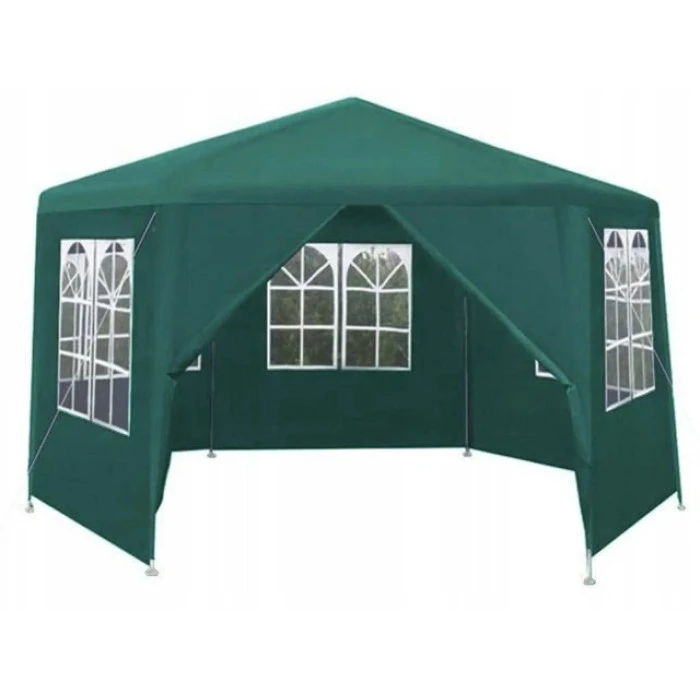 Садовий павільйон альтанка намет 6 стінок Bonro B-9007 зелений