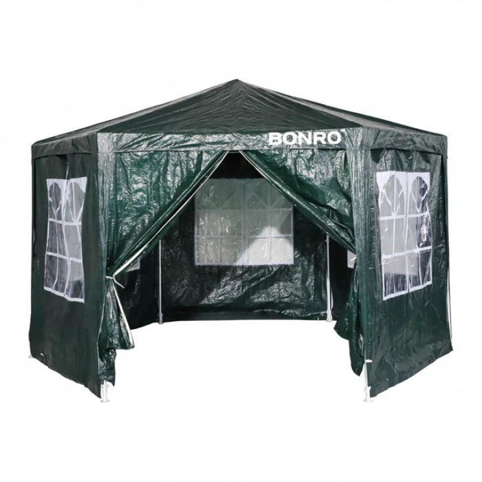 Садовий павільйон альтанка намет 6 стінок Bonro B-9007 зелений