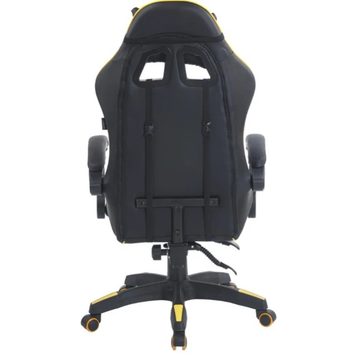 Геймерське крісло ергономічне з подушкою Bonro BN-086 жовте