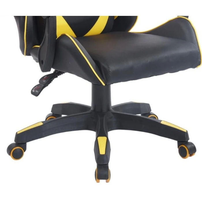 Геймерське крісло ергономічне з подушкою Bonro BN-086 жовте
