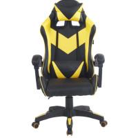 Геймерське крісло ергономічне з подушкою Bonro BN-086 жовте