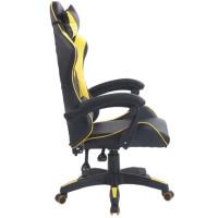 Геймерське крісло ергономічне з подушкою Bonro BN-086 жовте