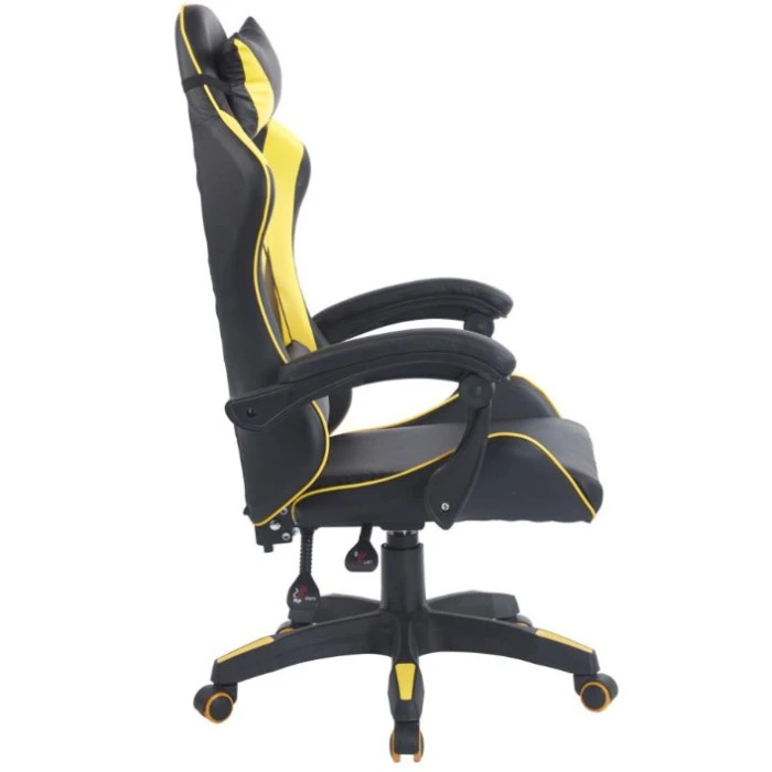 Геймерське крісло ергономічне з подушкою Bonro BN-086 жовте