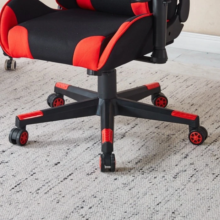 Крісло геймерське з тканини Bonro B-142 червоне + 2 подушки