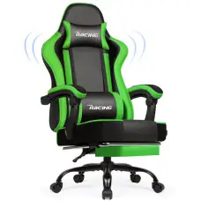 Кресло офисное с подставкой для ног Bonro Racing B-059 зеленое