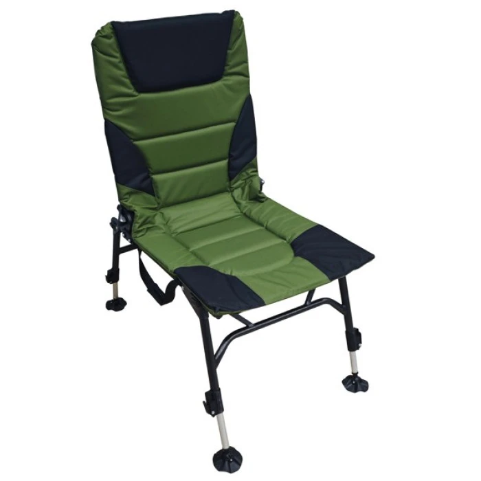 Крісло для риболовлі коропове розкладне Bonro B-26 чорно-зелене