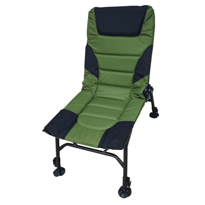 Крісло для риболовлі коропове розкладне Bonro B-26 чорно-зелене