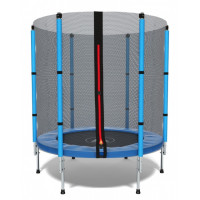 Батут дитячий кімнатний Atleto 140 см з сіткою синій
