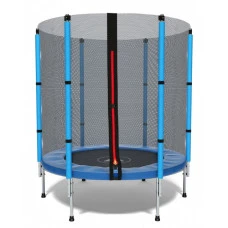 Батут детский комнатный Atleto 140 см с сеткой синий