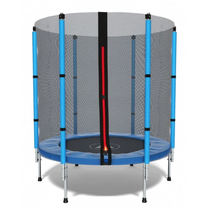 Батут детский комнатный Atleto 140 см с сеткой синий