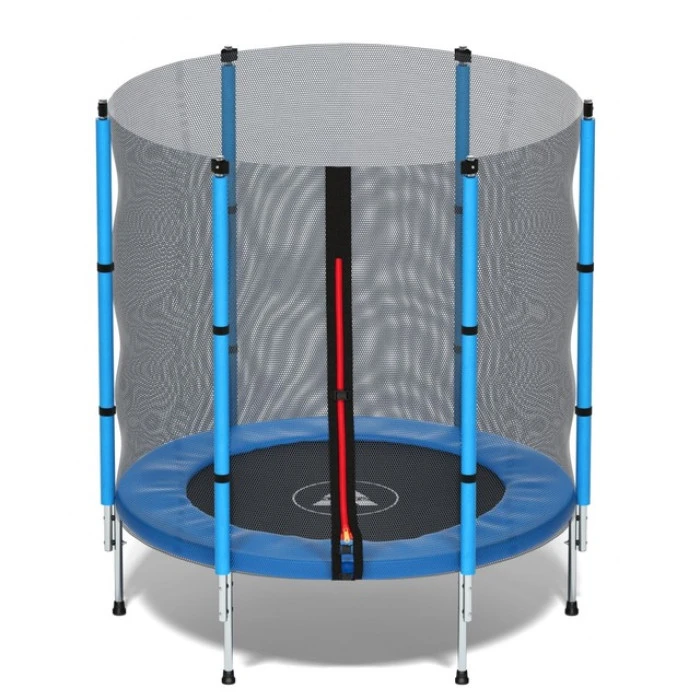 Батут детский комнатный Atleto 140 см с сеткой синий