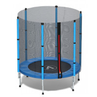Батут дитячий кімнатний Atleto 140 см з сіткою синій