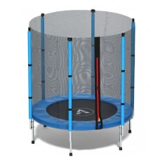 Батут детский комнатный Atleto 140 см с сеткой синий