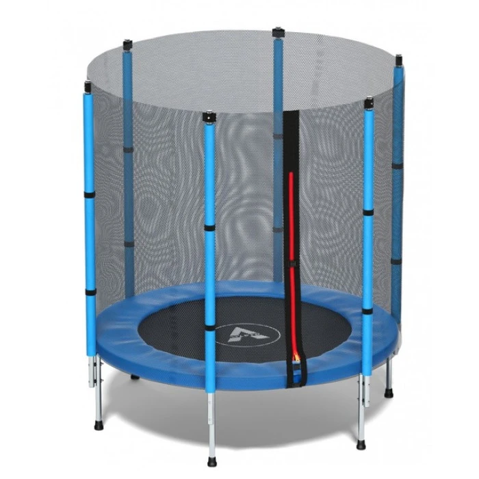 Батут детский комнатный Atleto 140 см с сеткой синий
