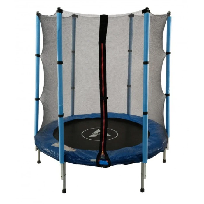 Батут детский комнатный Atleto 140 см с сеткой синий