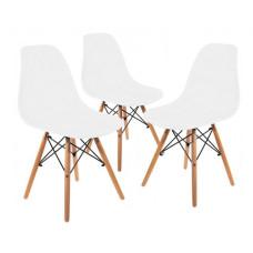 Кресло для кухни на ножках Bonro В-173 FULL KD белое (3 шт)