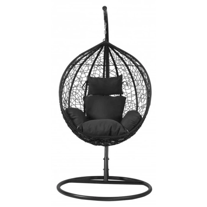 Підвісне крісло-гойдалка кокон Bonro 329 M (чорно-сіре)
