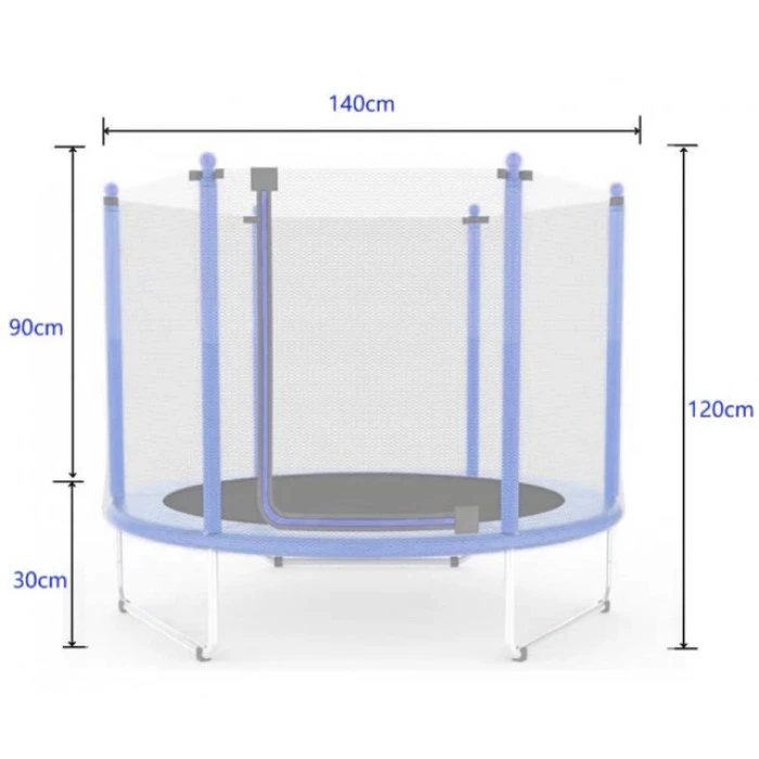 Батут манеж детский с сеткой Atleto 140 см синий KRB10